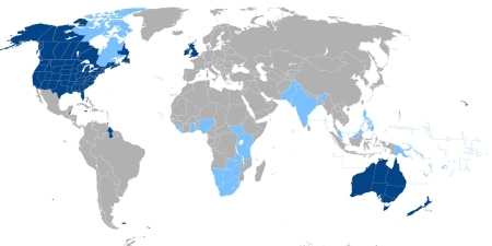english language map